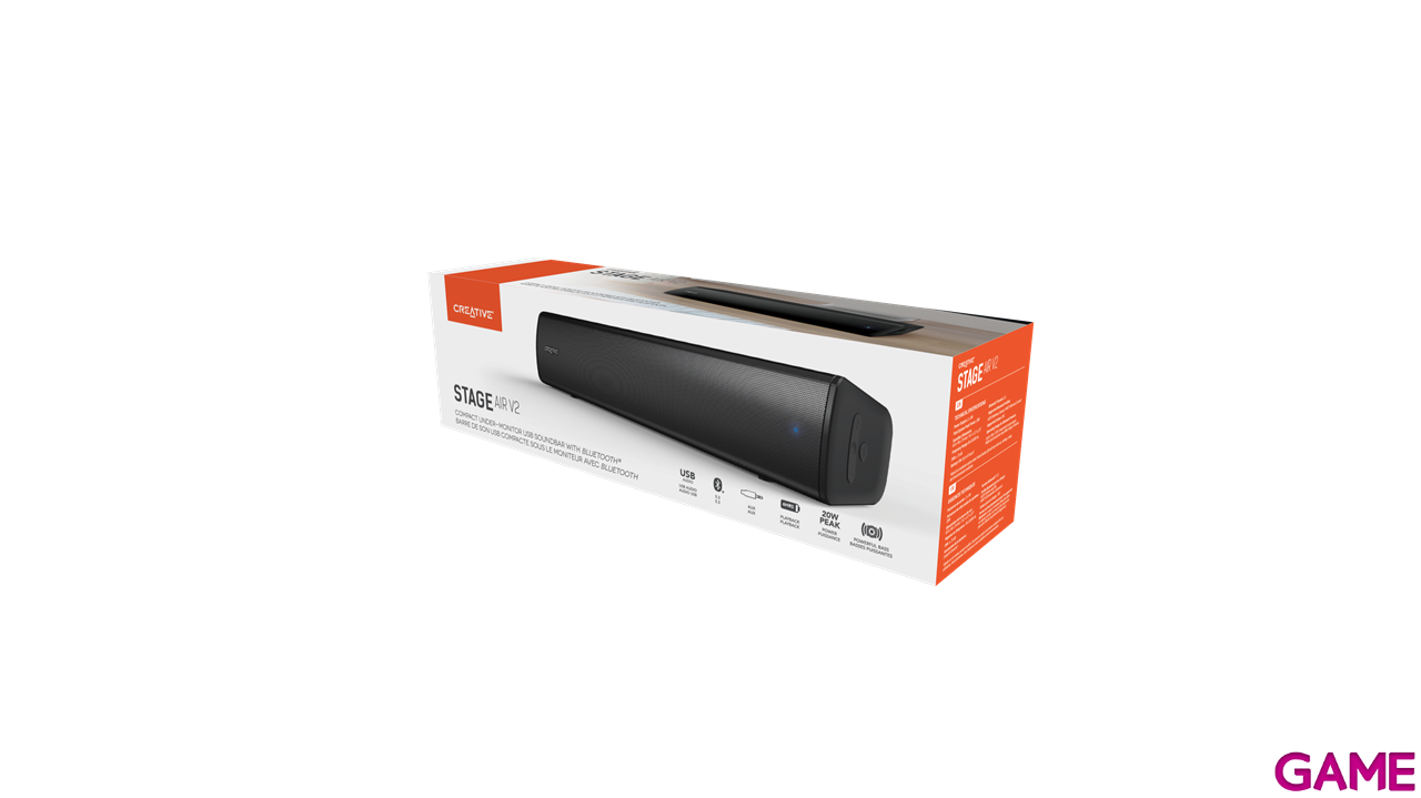 Creative Stage Air V2 Compact Multimedia Soundbar - Barra de sonido-3